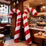 2pcs Extra-Large Red & White Striped Candy Cane Balloons