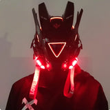 Cyberpunk Mask Led Hair Festival Halloween Christmas Cosplay Helmet Party Gift For Adults
