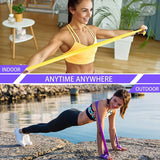 NNEOBA TPE Yoga Resistance Bands Set - 4 Levels for Full-Body Workouts