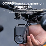 NNEOBA 1600LM Bike Light with Wireless Remote Dual Beam Black