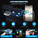 NNEOBA Wired to Wireless CarPlay Android Auto Adapter Black