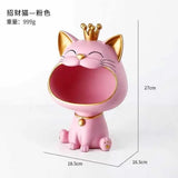NNEOBA Lucky Cat Resin Porch Key Storage Decoration