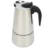 NNEOBA 9 Cup Stainless Steel Coffee Maker Moka Pot Stovetop Espresso Maker Silver