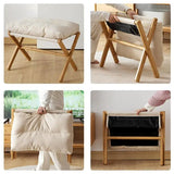 NNEOBA Versatile Velvet Footstool: Stylish, Easy-to-Clean, Space-Saving Design