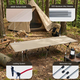 Portable Folding Camping Cot – Ultralight Aluminum Alloy Sleeping Bed for Outdoor Adventures