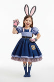 Girls' Bunny Officer Blue Tutu Costume Set