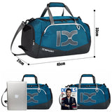 NNEOBA 40L Gym Travel Duffel Bag Wet-Dry Separation Blue