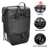 NNEOBA 27L Waterproof Bike Pannier Bag with Roll-Top Closure Black