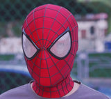 Tobey-Style Spider-Man 3D Cosplay Mask Faceshell & Detachable Lenses Red