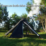 NNEOBA Tipi Hot Tent with Chimney Window Bushcraft Green