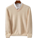 Men's Merino Wool V-Neck Sweater