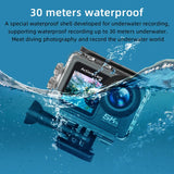 NNEOBA 5K Ultra HD Action Camera with Electronic Stabilization Grey