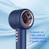 NNEOBA 2024 Professional Leafless Negative Ion Hair Dryer