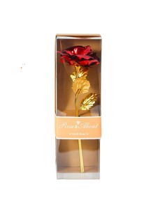 NNESN Forever Preserved 24k Gold Plated Red Rose - Symbol of Eternal Love