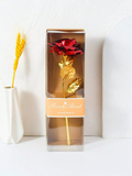 NNESN Forever Preserved 24k Gold Plated Red Rose - Symbol of Eternal Love