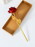 NNESN Forever Preserved 24k Gold Plated Red Rose - Symbol of Eternal Love