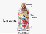 NNESN Mini Color Pill Wish Bottle - Multicolor Glass Capsule