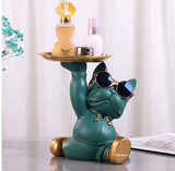 NNEOBA Pit Bull Storage Tray: Stylish Resin Craft for Snacks and Decor