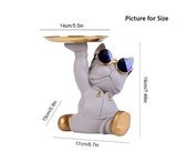 NNEOBA Pit Bull Storage Tray: Stylish Resin Craft for Snacks and Decor