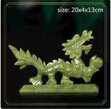 NNEOBA Feng Shui Elegance: Chinese Zodiac Dragon Jade Ornaments