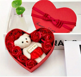 NNESN Romantic Heart-Shaped Rose Gift Box - Red, 15.5x17x4cm