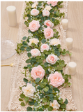 NNESN Pink Romantic Artificial Flower Vine - Lifelike Floral Decor