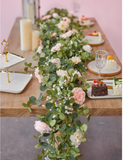 NNESN Pink Romantic Artificial Flower Vine - Lifelike Floral Decor