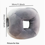 NNETM Dark Brown Cube Nap Pillow - Creative Office Bread Neck Pillow