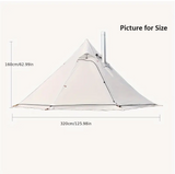 NNETM Ultra-Light 3.2m Diameter Four-Season Camping Pyramid Tent with Smoke Window