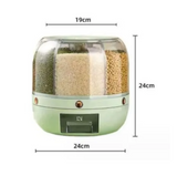 NNEOBA Rotating Rice Beans Grain Storage Container
