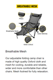 NNEOBA Outdoor Folding Camp Chair with Backrest & Footrest