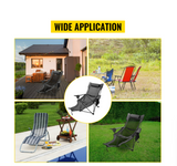 NNEOBA Outdoor Folding Camp Chair with Backrest & Footrest