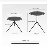 NNEOBA Round Aluminum Alloy Camping Table with Tripod and Storage Bag