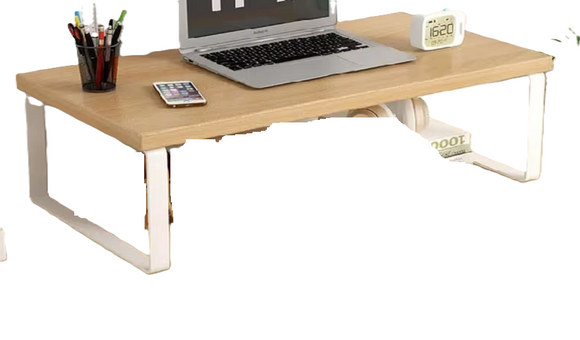 NNETM Vintage Wood Monitor Stand Riser - 30cm Wood