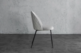 NNETB Light Luxury Velvet Dining Chair Modern Leisure Chair with Backrest Grey