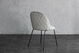 NNETB Light Luxury Velvet Dining Chair Modern Leisure Chair with Backrest Grey