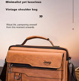 NNEOBA Men's High-Quality PU Leather Crossbody Messenger Bag