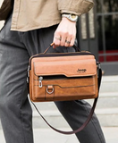 NNEOBA Men's High-Quality PU Leather Crossbody Messenger Bag