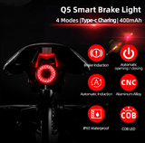 NNEOBA Smart LED Bike Taillight with Auto Brake Sensing and IPx6 Waterproof