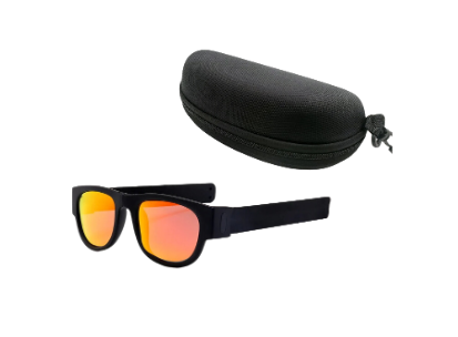 NNEOBA Men's Polarized Folding Sunglasses with Novelty Mirror