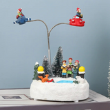 NNEOBA Christmas Village Scene Figurine with LED Lights