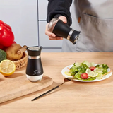 NNETM Salt and Pepper Shaker Set with Stand Stainless Steel