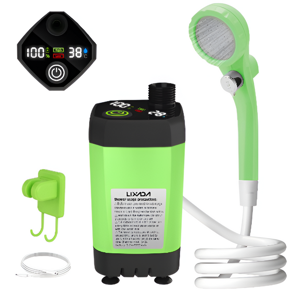 NNEOBA Portable Camping Shower Kit with Digital Display