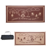 NNETM Outdoor Reversible Patio Mat Coffee