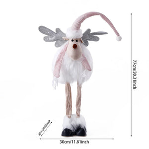 NNEOBA Radiant Reindeer: Large Standing Elk Plush Doll with LED Lights