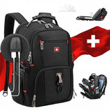 NNEOBA Waterproof Backpack with USB Charging PortRucksack Black