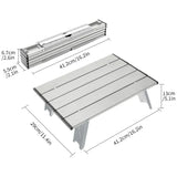 NNEOBA Ultralight Aluminum Alloy Camping Mini Foldable Table