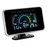 NNEOBA 3 in 1 LCD Gauge Oil Temperature Water Temperature And Voltmeter Black