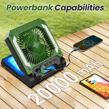 NNEOBA 20000mAh Portable Camping Fan with LED Light