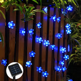 5M 20-LED Blue Solar Cherry Blossom String Lights